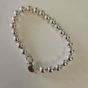 925 sterling silver medium ball bracelet, 8".